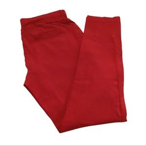 Red slim fit slacks